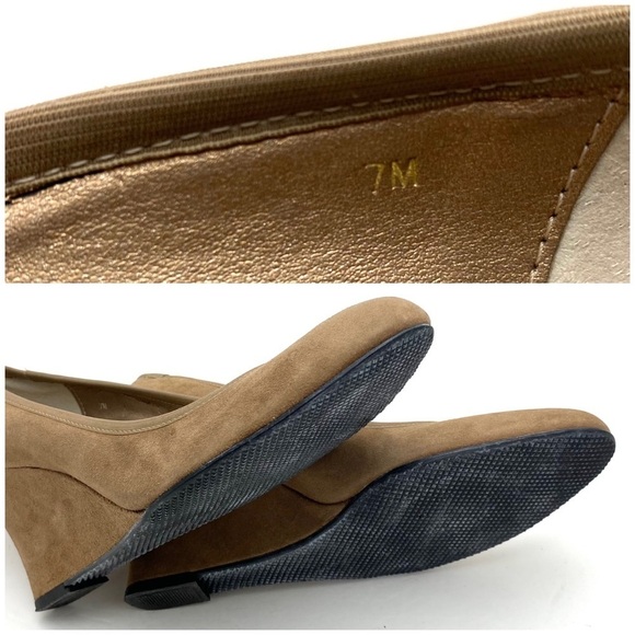 DITTO by Van Eli Suede Wedge Heel Pumps in Camel Tan - Picture 9 of 10